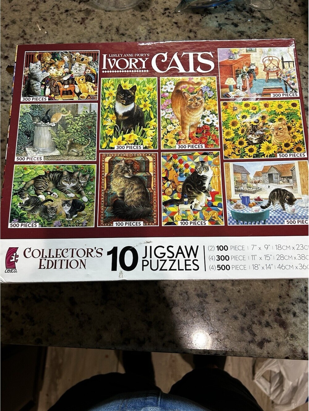 LESLEY ANNE IVORY'S ~ IVORY CATS ~ COLLECTOR'S EDITION 10 JIGSAW PUZZLES